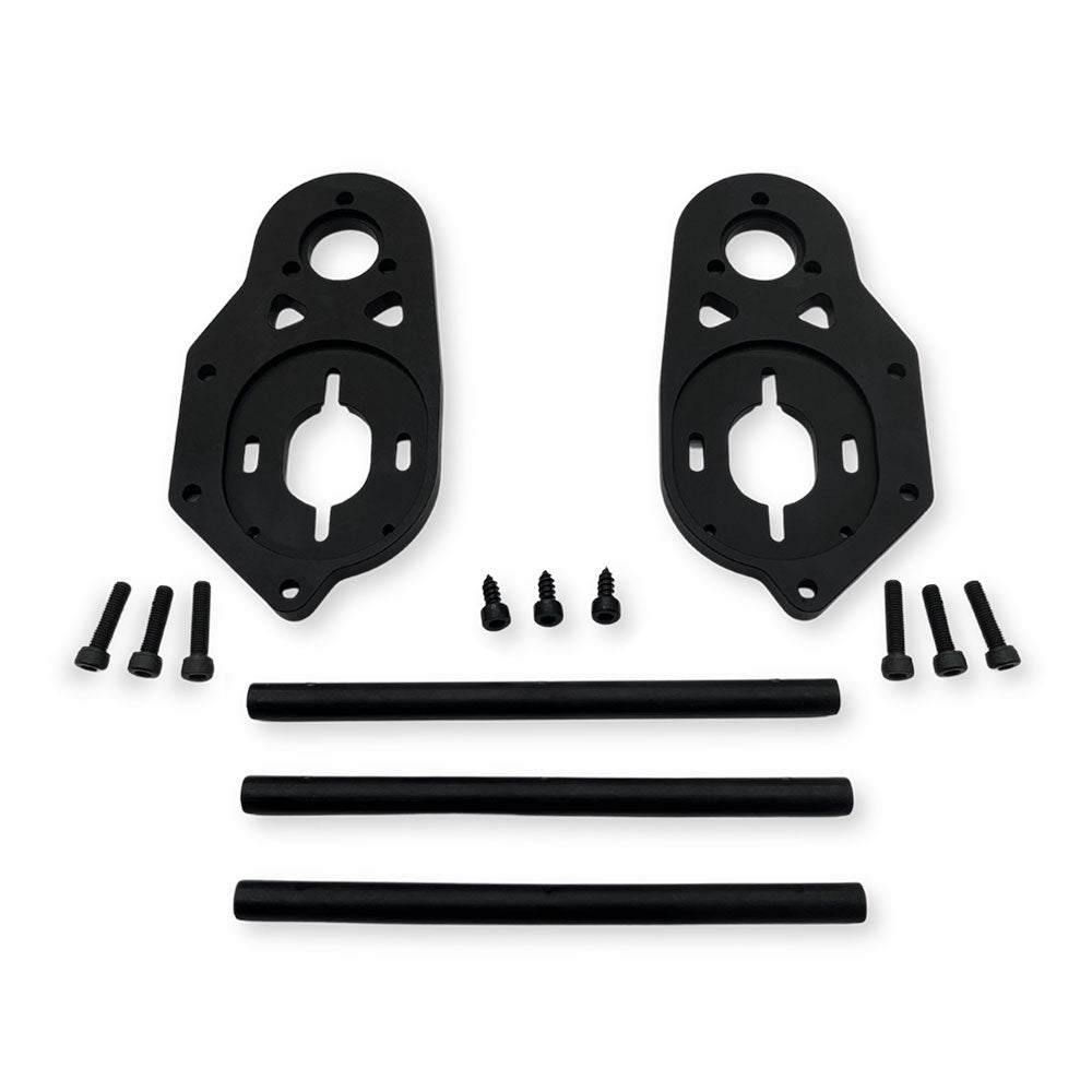 Verreal RS/RS Pro/RS Ultra CNC Motor Mount Brackets (70mm C-C) | Adjustable Motor Positioning for 85-165mm Wheels | 6061 Aluminum | Nylon-Fiberglass Guard Bars (Optional Combo)