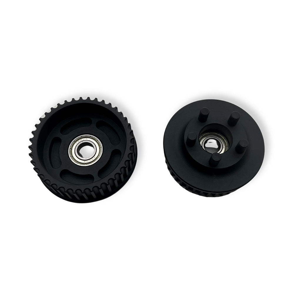 40T Kegel Pulleys CNC-Machined 6061 Aluminum with HTD 5M-15MM-275mm Belt, Compatible with Mad Wheels V2, Mad Max 125mm, and Kegel Core Skateboard Wheels