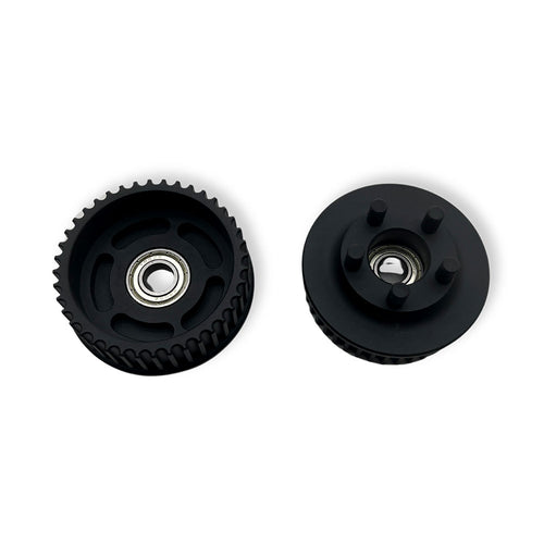 40T Kegel Pulleys CNC-Machined 6061 Aluminum with HTD 5M-15MM-275mm Belt, Compatible with Mad Wheels V2, Mad Max 125mm, and Kegel Core Skateboard Wheels