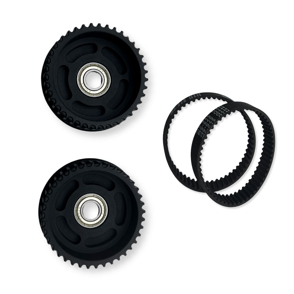 40T Kegel Pulleys CNC-Machined 6061 Aluminum with HTD 5M-15MM-275mm Belt, Compatible with Mad Wheels V2, Mad Max 125mm, and Kegel Core Skateboard Wheels
