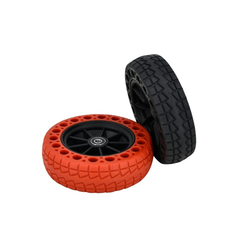 Shaboardz 160mm Airless All-Terrain Electric Skateboard Wheels Kit - Includes 4 Wheels, 2 Pulleys, 2 Belts, No Flats, Easy Install