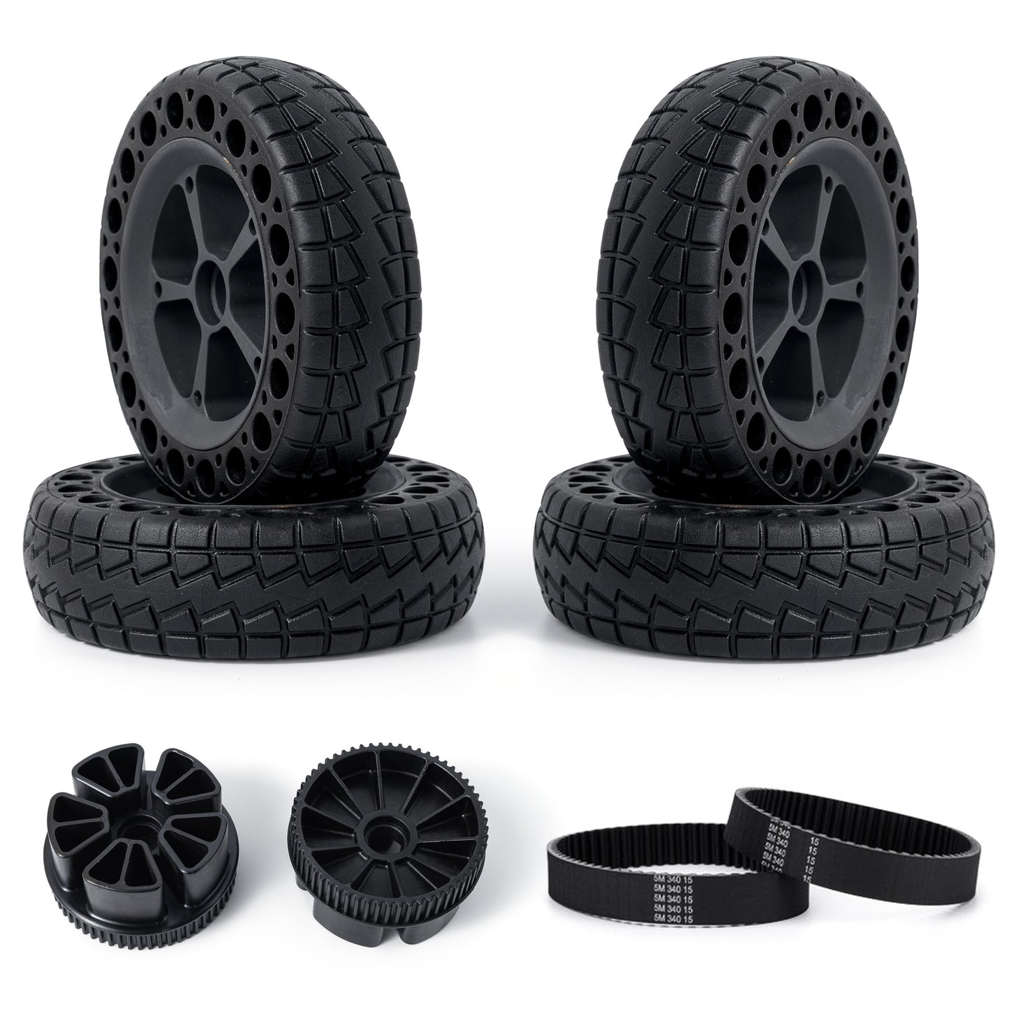 (Pre-Order)160mm Solid Airless All Terrain Off Road Wheel Set for Electric Skateboards
