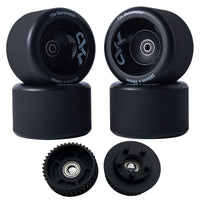 4 Wheels+2 CNC Aluminum Pulleys + Bearings + Spacers
