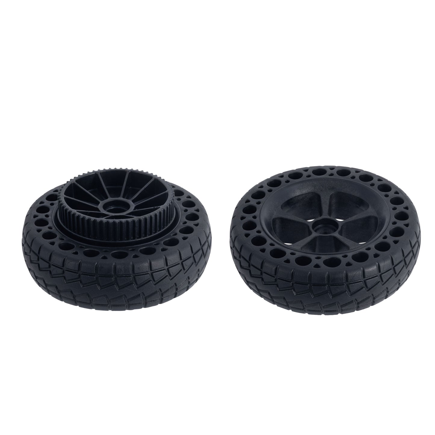 (In Stock, Ready to Ship)160mm Solid Airless All Terrain Off Road Wheel Set for Electric Skateboards
