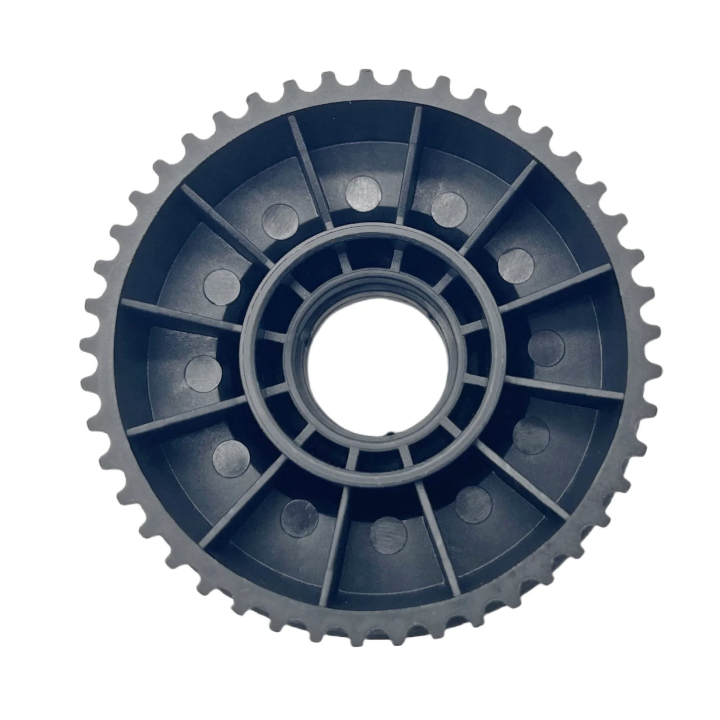 Side profile of 45T ABEC belt drive pulley for electric skateboard, high strength nylon material