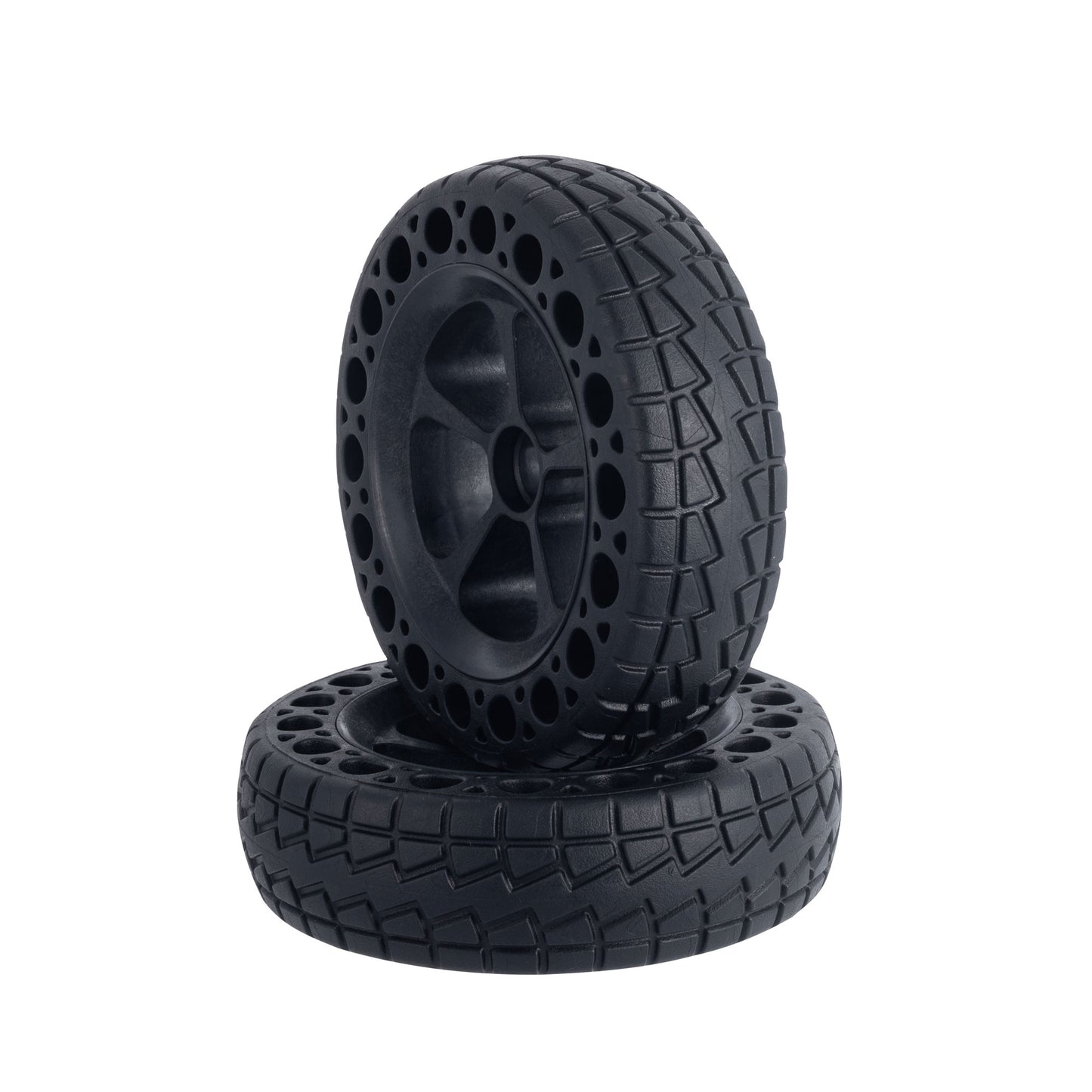 (In Stock, Ready to Ship)160mm Solid Airless All Terrain Off Road Wheel Set for Electric Skateboards