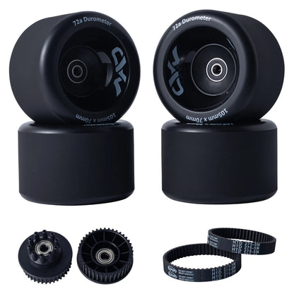105mm Mad Wheels V2 belt drive electric skateboard wheels kit for daily commuting and city riding