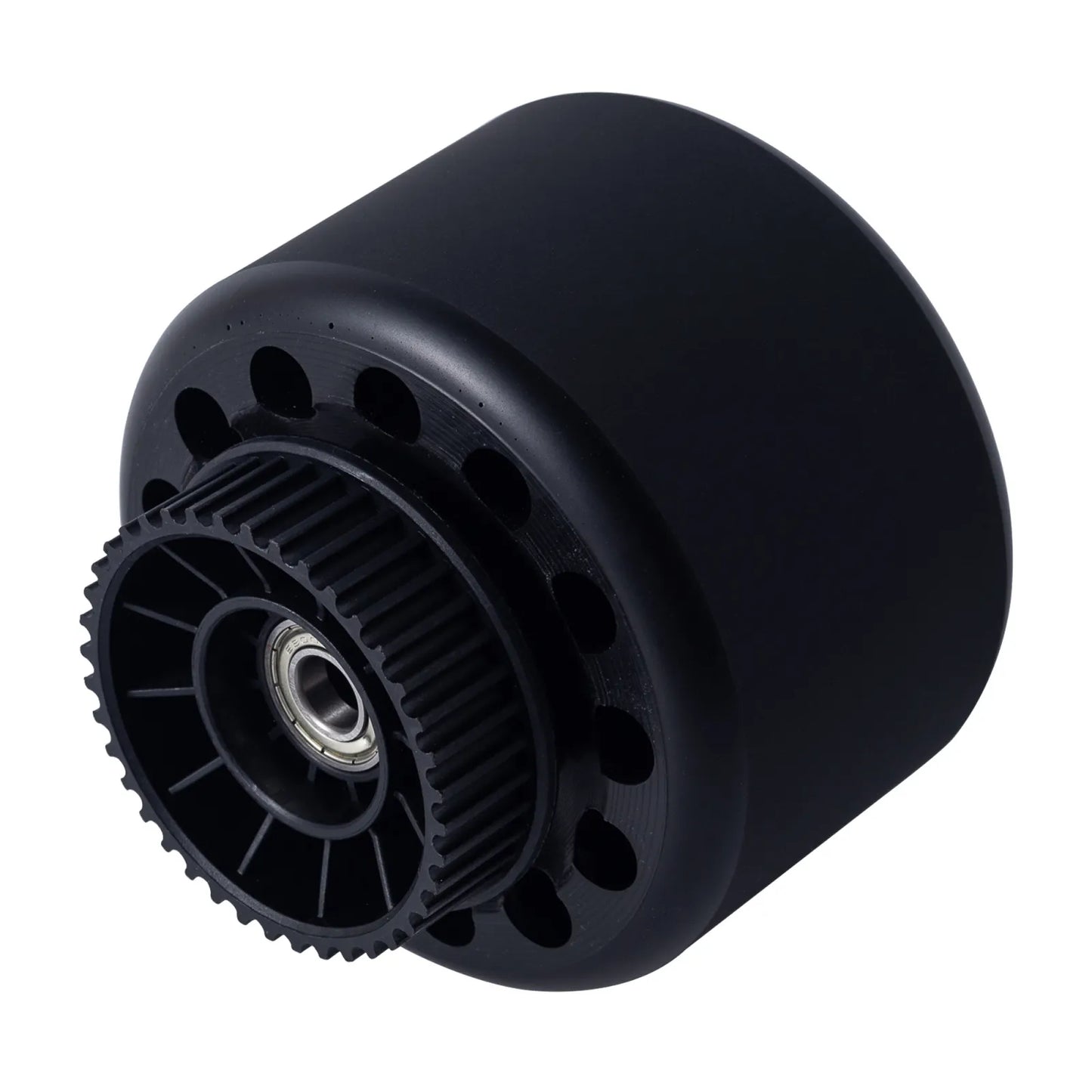 105mm Mad Wheels V2 electric skateboard wheel with installed pulley for belt drive systems