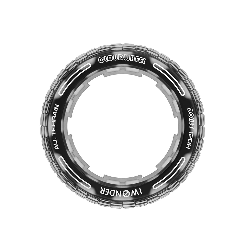 Front view of 120mm CloudWheel Donut electric skateboard wheel black
