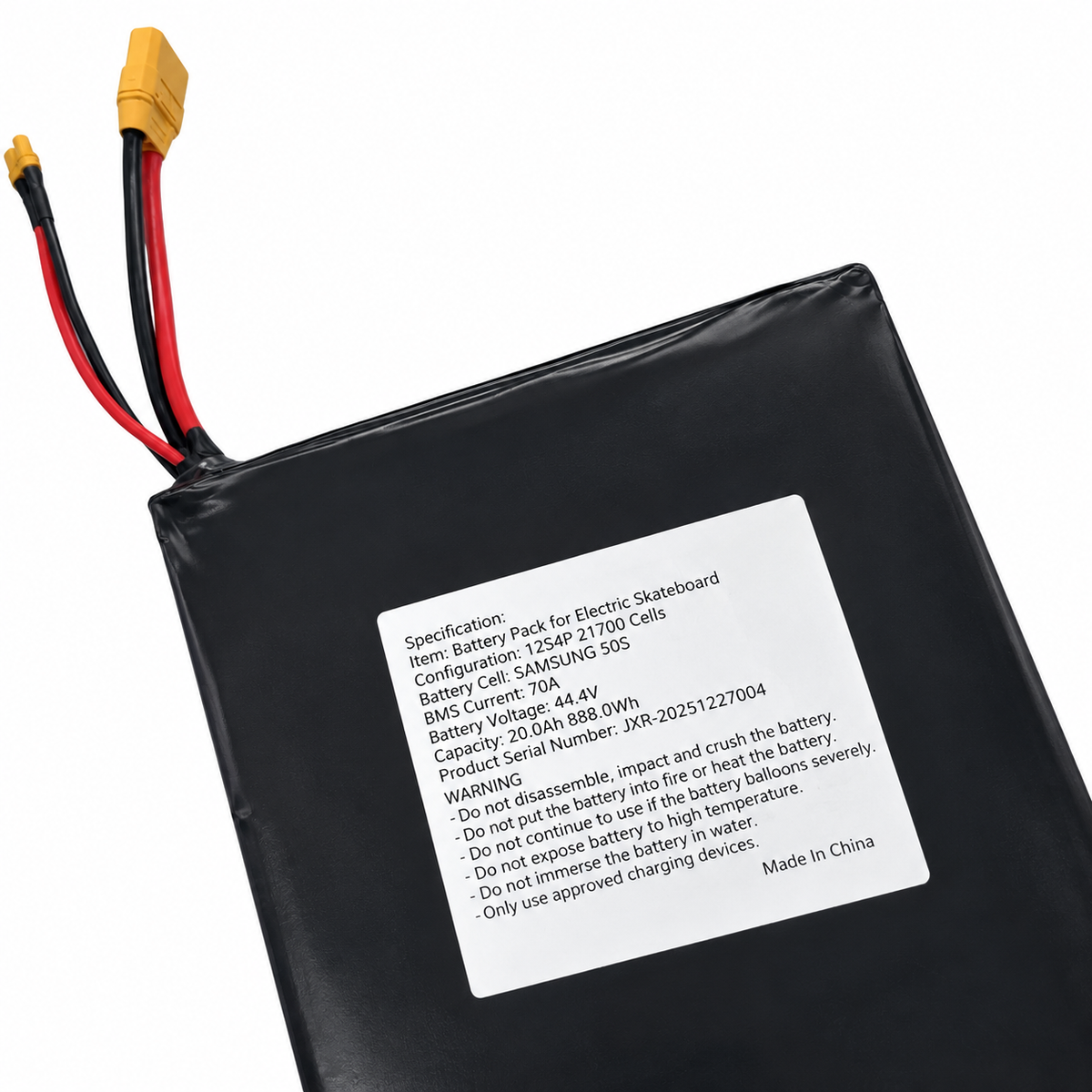 12S4P 20Ah 888Wh Battery Pack for Verreal RS Ultra