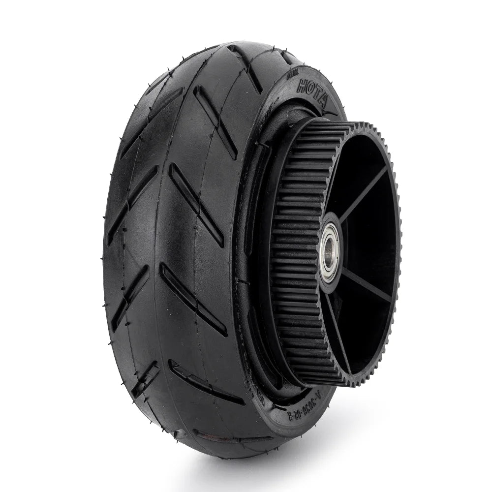 Close up of 150mm electric skateboard wheels for all terrain and off road riding