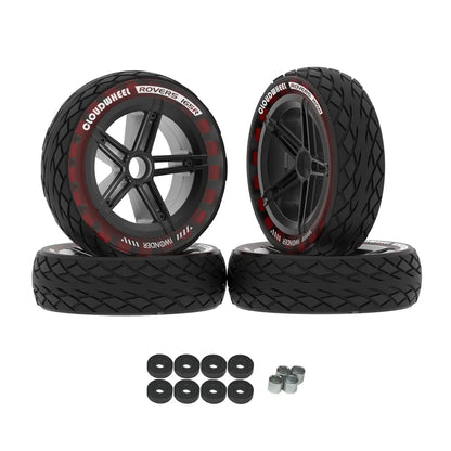 165mm Cloudwheel Rover wheels scarlet red complete set with bearings and spacers for electric skateboard