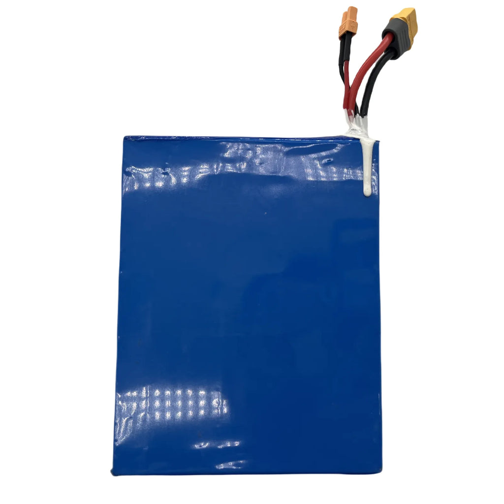 Back view of 36V 5.2Ah 187Wh lithium-ion battery pack for electric skateboard