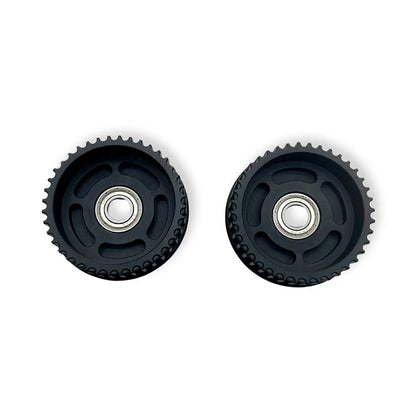Rear view of 40T Kegel pulley for electric skateboard belt drive