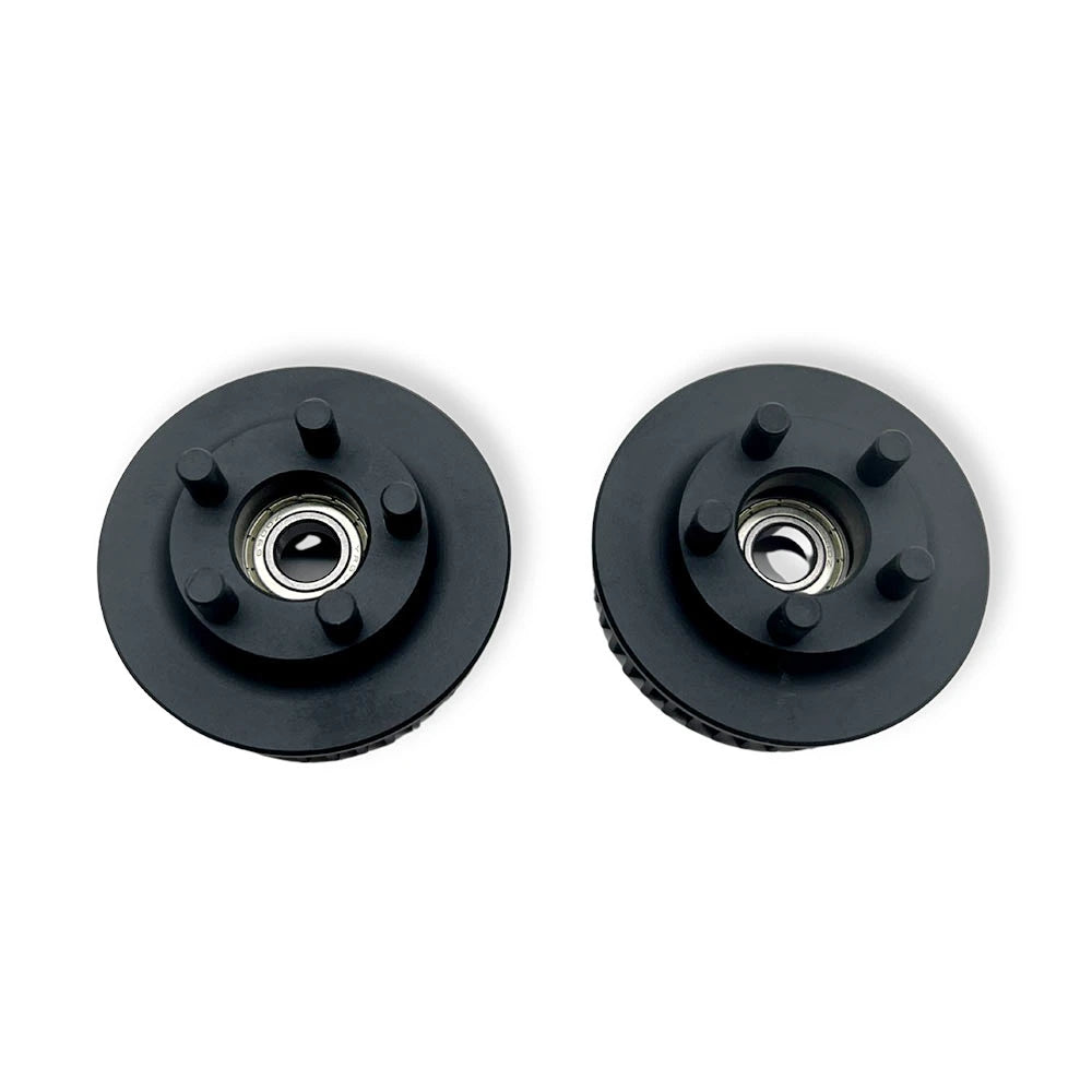 Back view of 40T CNC Kegel pulleys showing kegel core structure for esk8