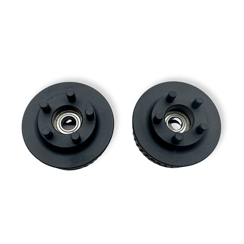 Back view of 40T CNC Kegel pulleys showing kegel core structure for esk8