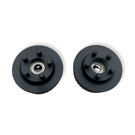 Back view of 40T CNC Kegel pulleys showing kegel core structure for esk8