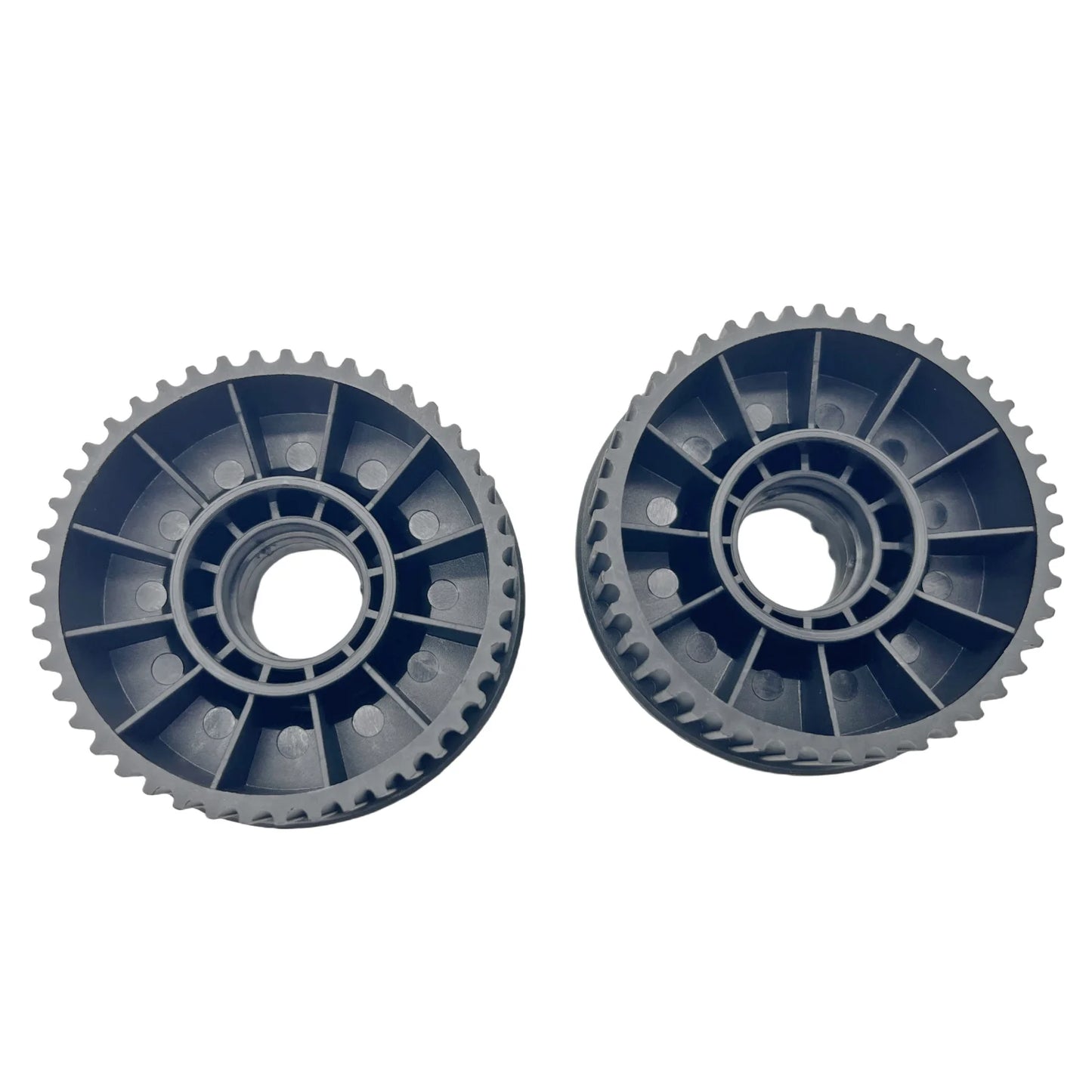 Back view of 45T ABEC pulley showing reinforced nylon fiberglass structure for electric skateboard