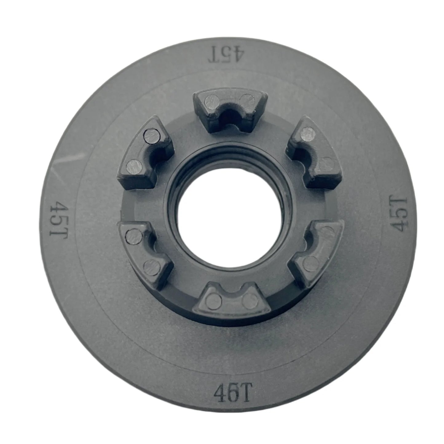 Front view of 45T ABEC pulley for electric skateboard, compatible with CloudWheels