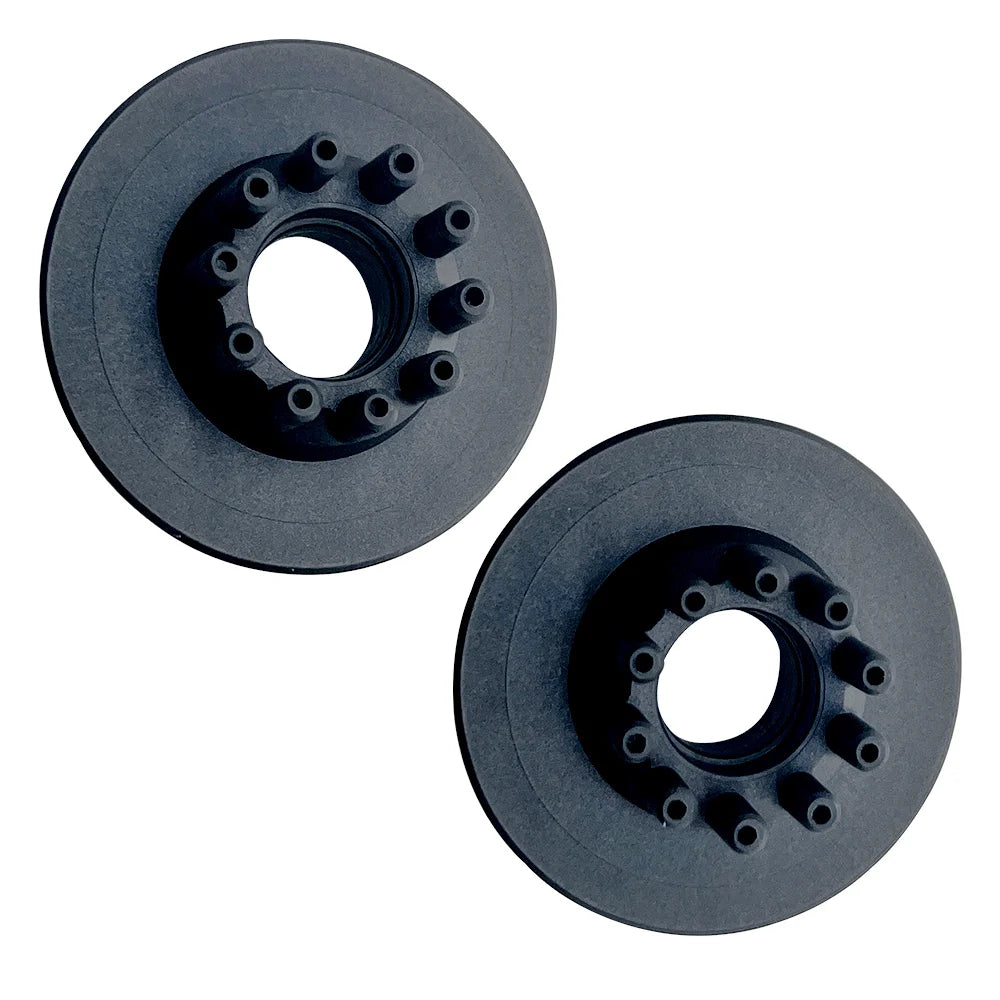 Front view of 45T Kegel pulleys with mounting holes for electric skateboard