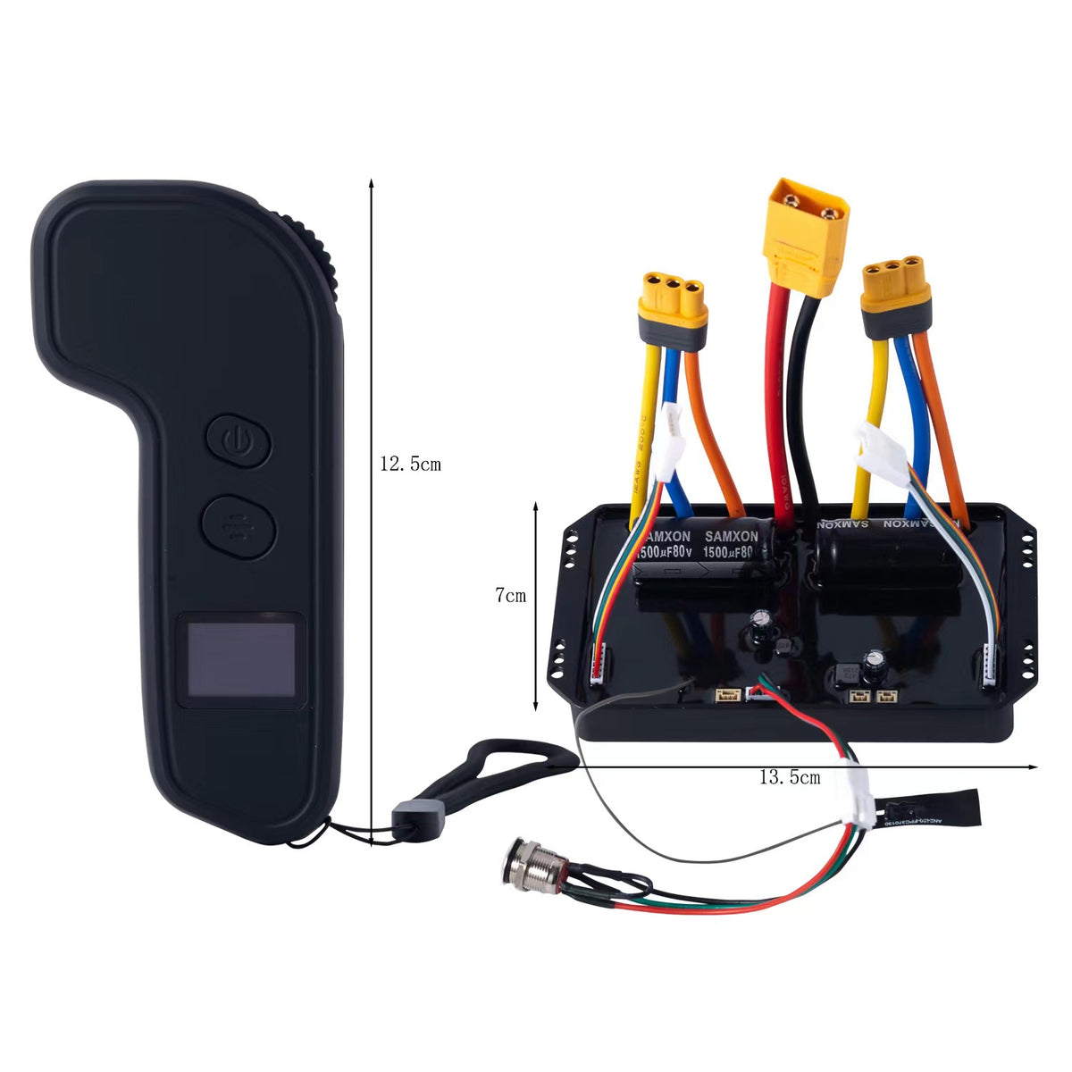 Verreal 100A FOC ESC(Electronics Speed Controller) & Remote Controller Combo for DIY Electric Skateboards w/ Self Learning Motor Specs
