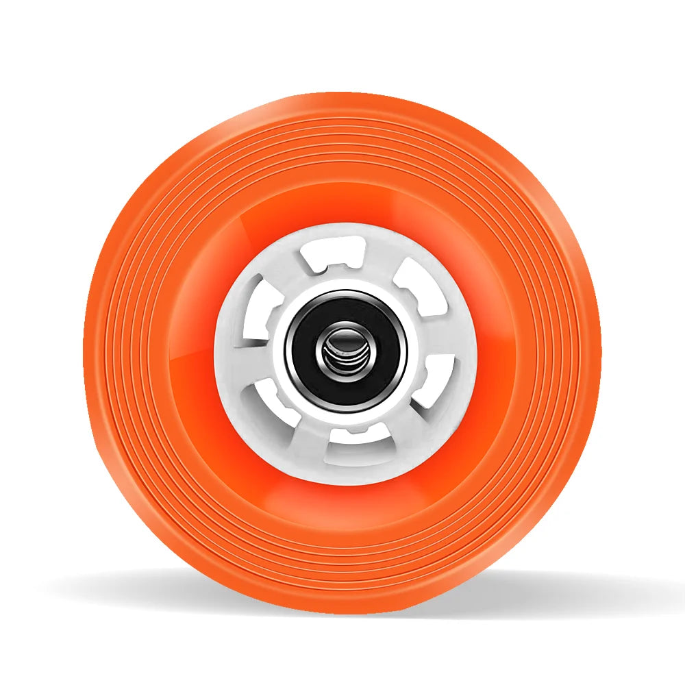 90x62mm electric skateboard wheels 78A PU orange wheel tread detail view