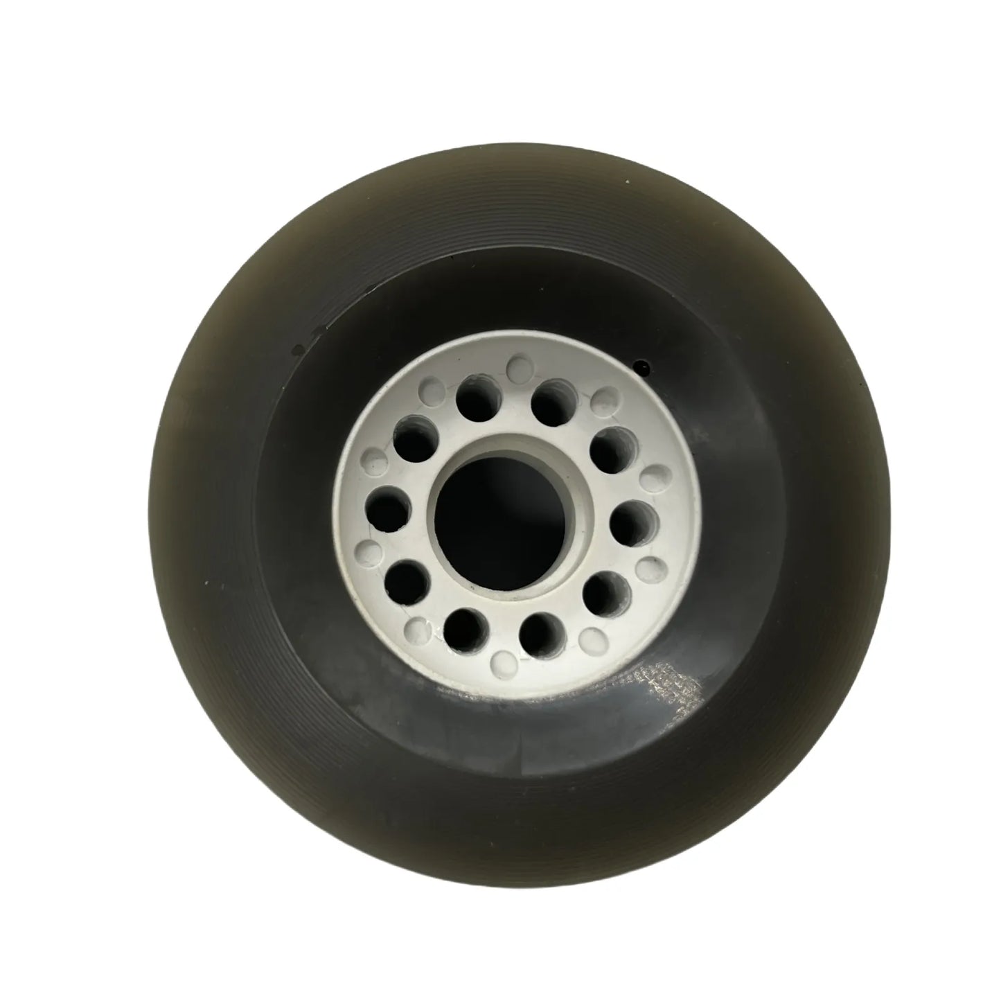 Top view of 90mm unbranded Boosted style electric skateboard wheel