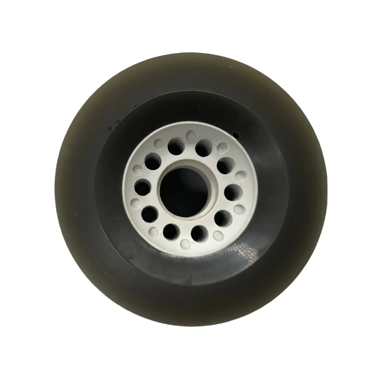 Top view of 90mm unbranded Boosted style electric skateboard wheel