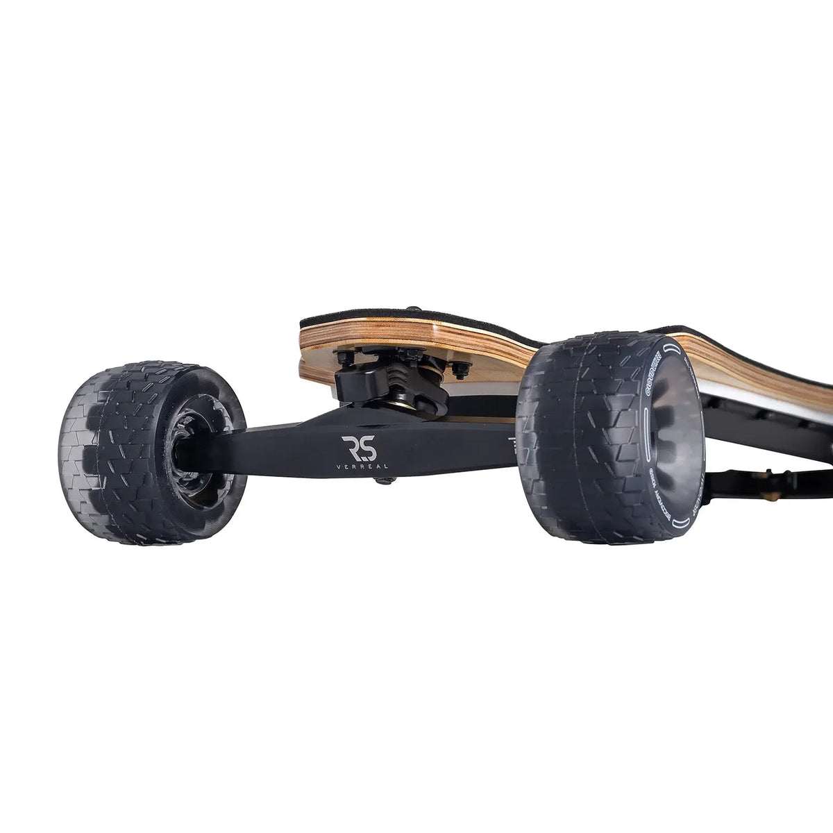 Verreal RS Pro Max featuring 120mm Cloudwheel Discovery for the best long range electric skateboard experience.