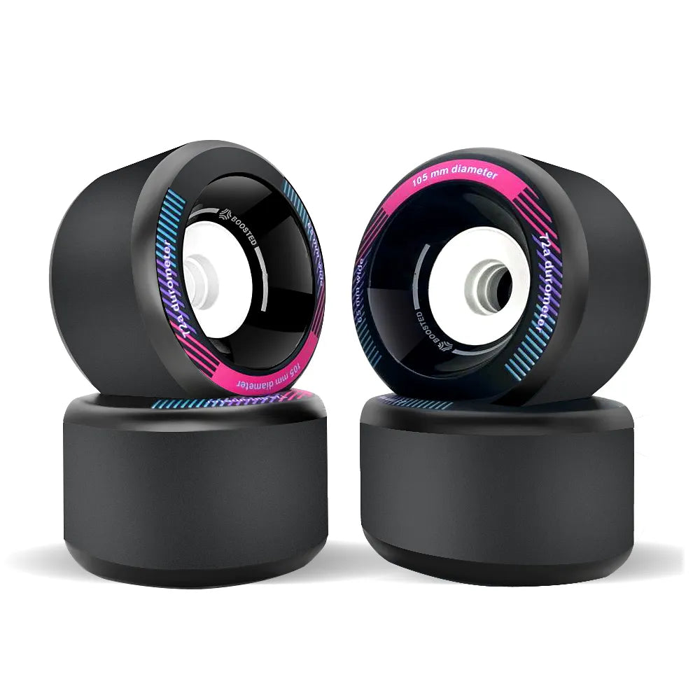 Set of four Boosted 105mm electric skateboard wheels for street riding
