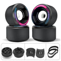 Boosted 105mm wheels with CNC 60T Kegel pulleys, belts and belt covers for electric skateboards