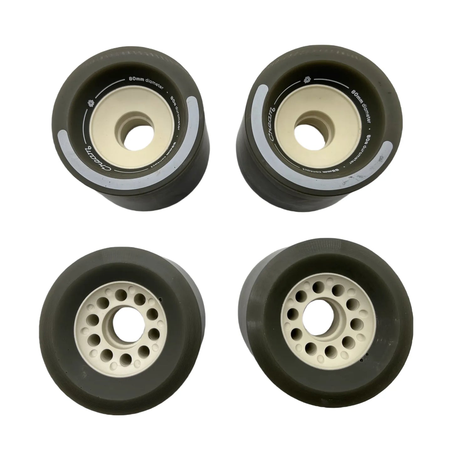 Set of four Boosted 80mm electric skateboard wheels for street riding