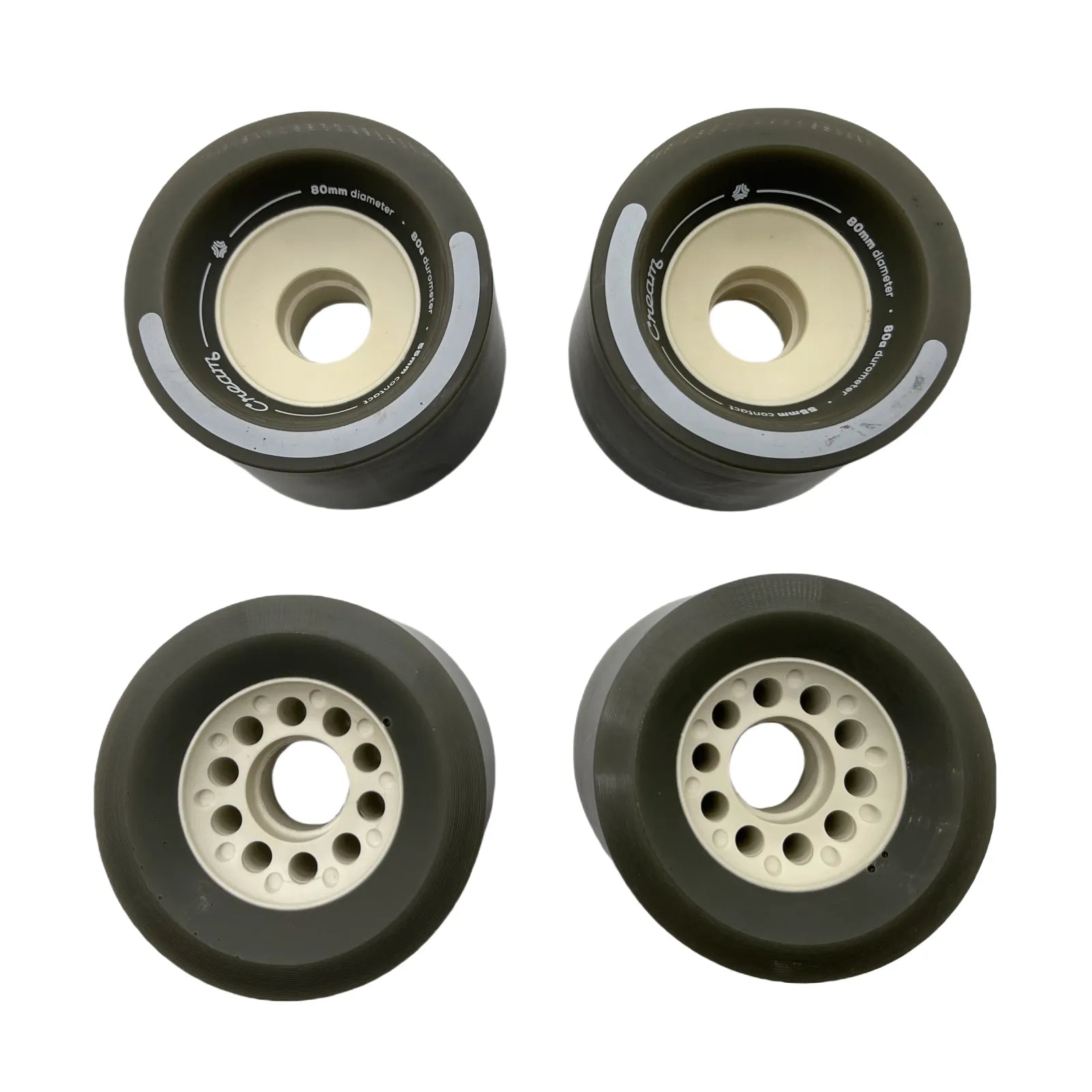 Set of four Boosted 80mm electric skateboard wheels for street riding