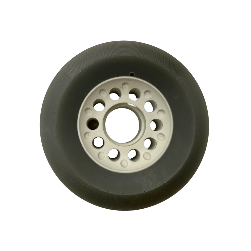 Boosted 80mm electric skateboard wheel showing contact patch and core design