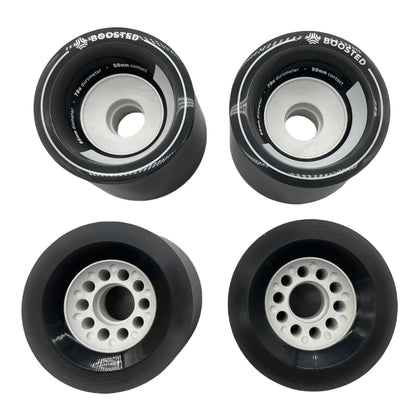 Set of four Boosted 85mm electric skateboard wheels for street riding