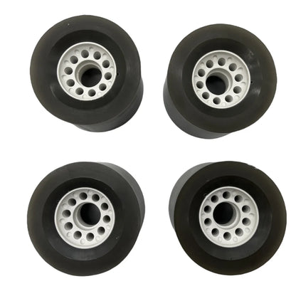 Backside view of Boosted 85mm electric skateboard wheels with reinforced core