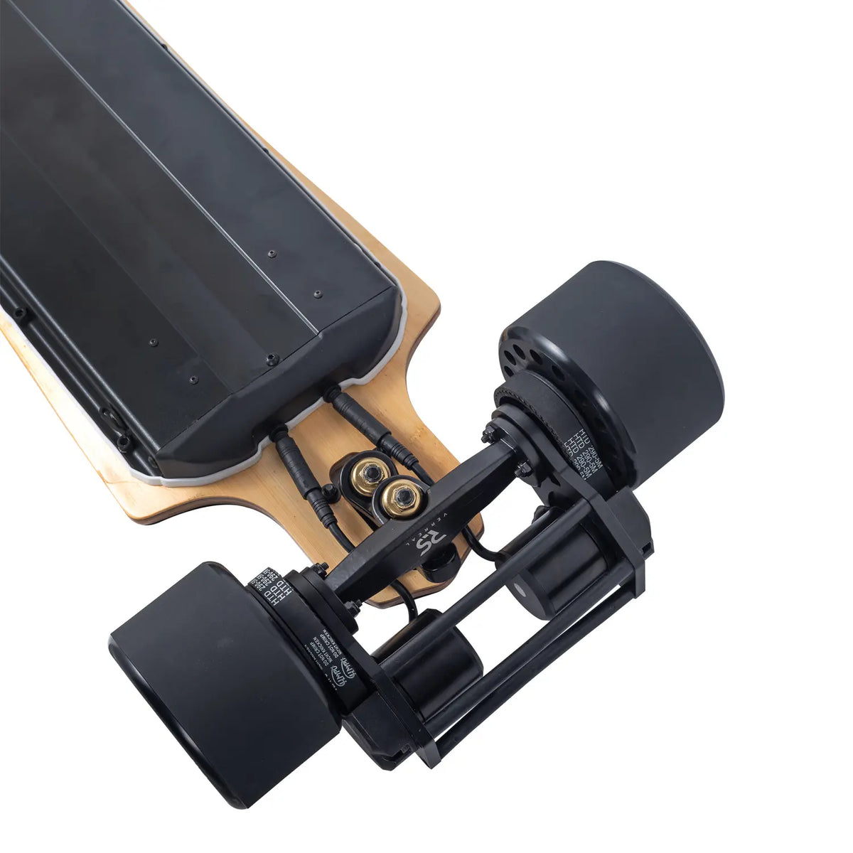 Efficient long range electric skateboard setup with Verreal RS Pro Max and MAD MAX 125mm wheels.