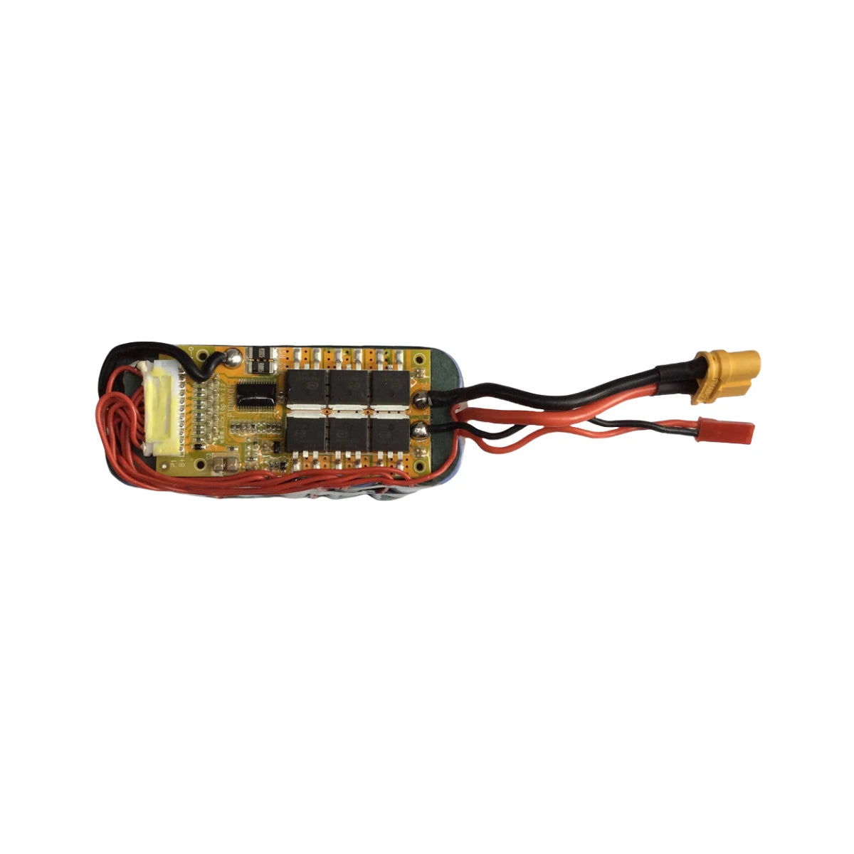 Electric skateboard battery BMS with wiring and discharge connectors
