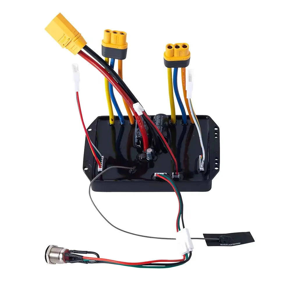 High-performance 66A FOC ESC for electric skateboards, supporting 8S-16S voltage with smart motor auto-tuning.