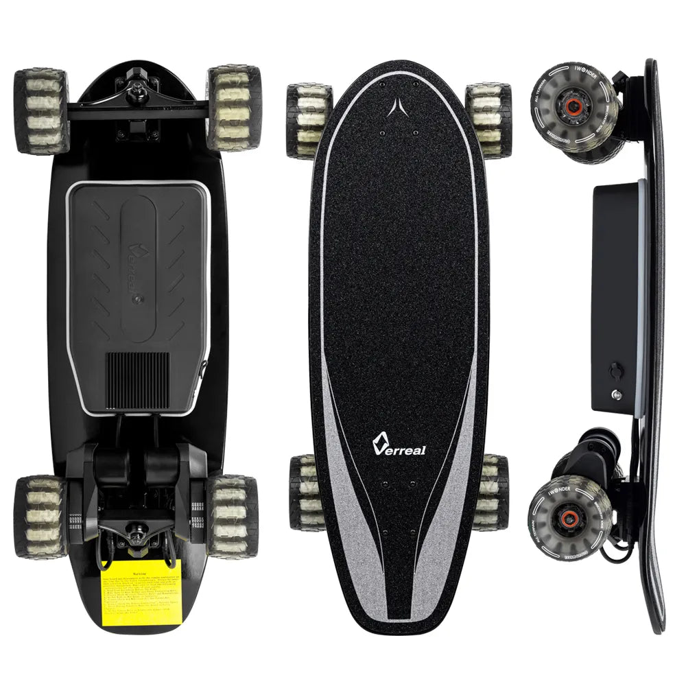 Complete overview of Verreal ACE mini electric skateboard with 105mm Cloudwheels, a portable electric skateboard for college students and daily commuting.