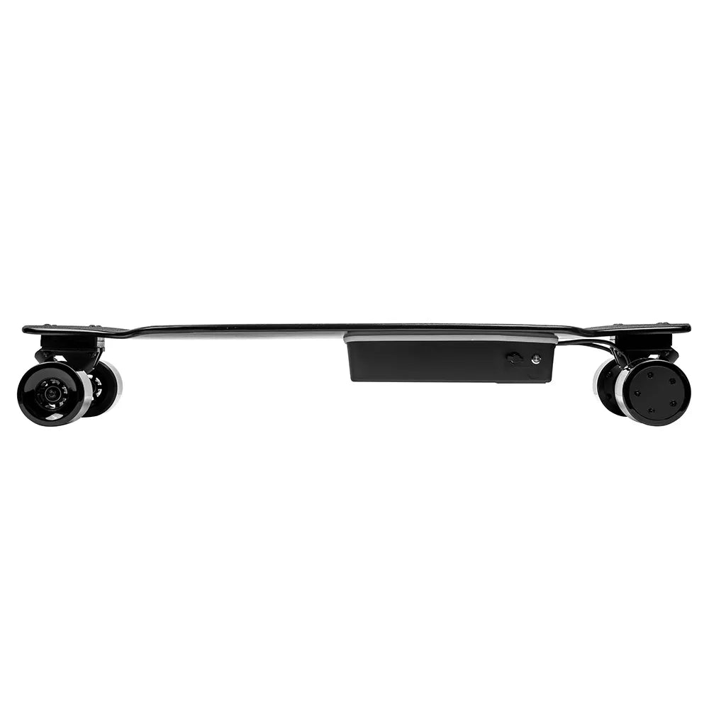 Close-up of Verreal F1 Max's unique dropped deck design for secure foot locking and high-speed stability.