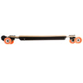 Side profile of Verreal RS budget electric skateboard with 90mm PU wheels, lightweight street setup with long range performance