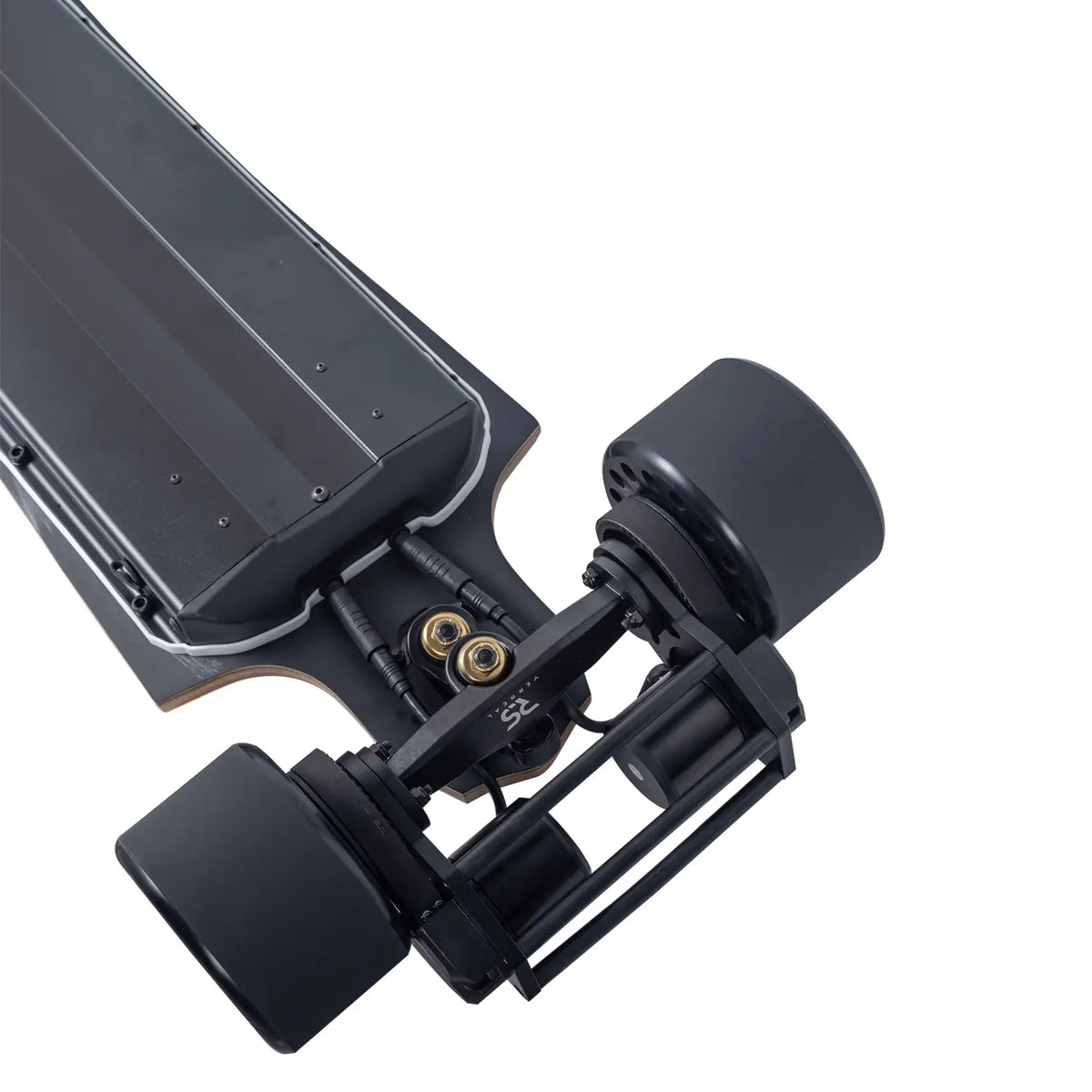 Rear truck and 125mm MadMax wheels on Verreal RS Neo electric skateboard