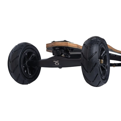 Side profile of Verreal RS Neo electric skateboard with 150mm Pneumatic wheels