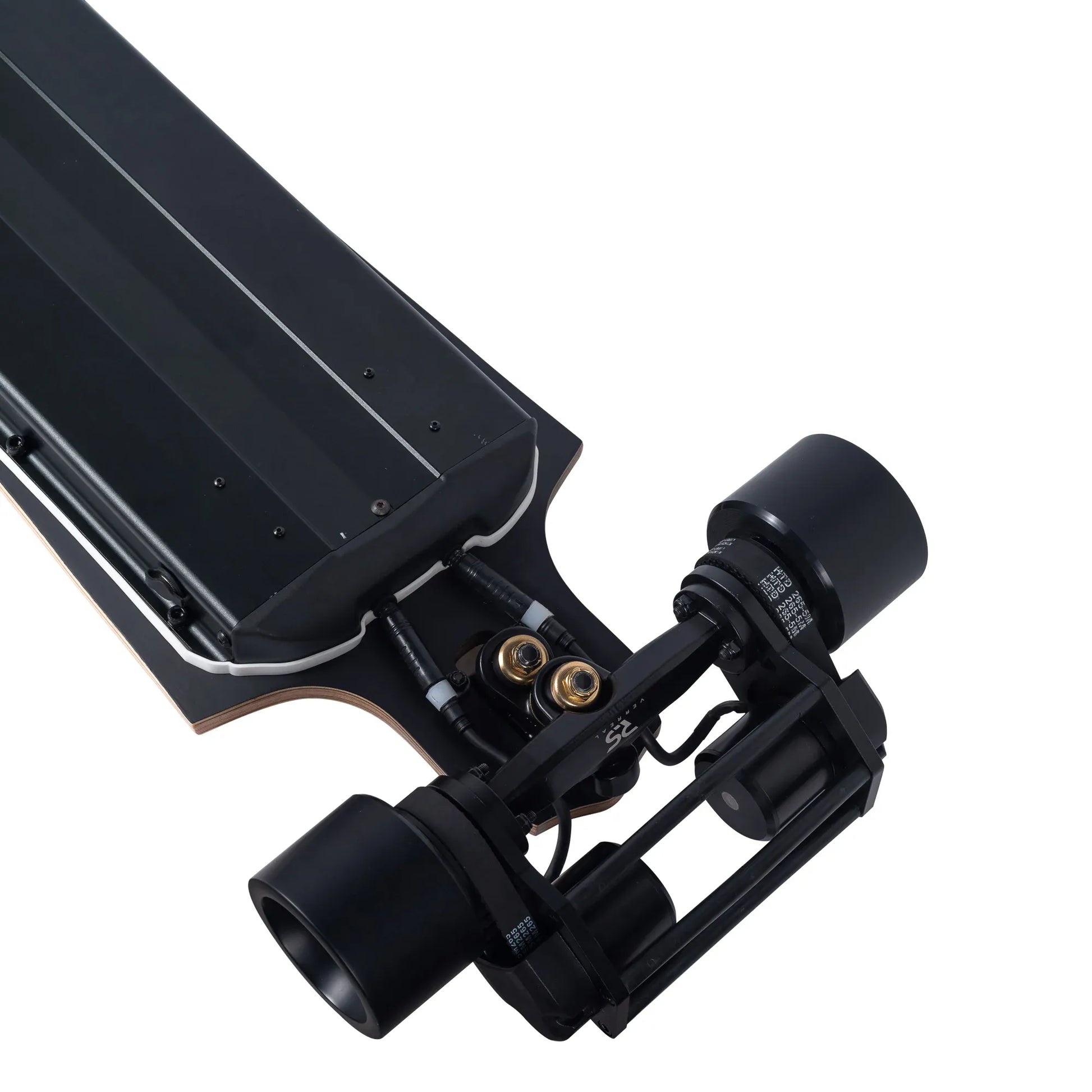 Rear truck and 90mm PU wheels on Verreal RS Neo electric skateboard