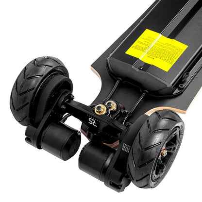 150mm pneumatic tires on Verreal RS off road electric skateboard for gravel and uneven terrain