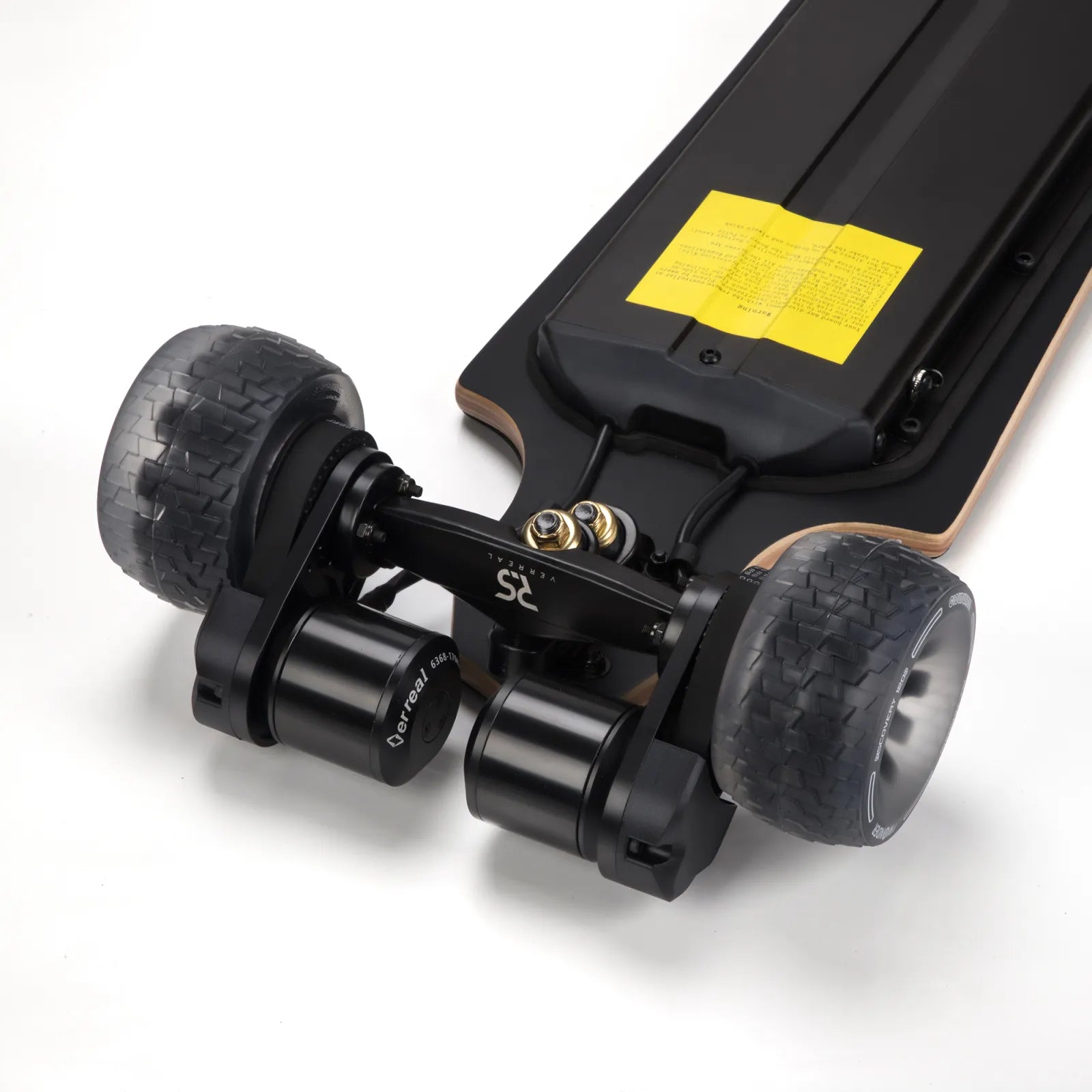 Dual motor rear truck of Verreal RS Pro long range electric skateboard with 120mm Cloud Wheels