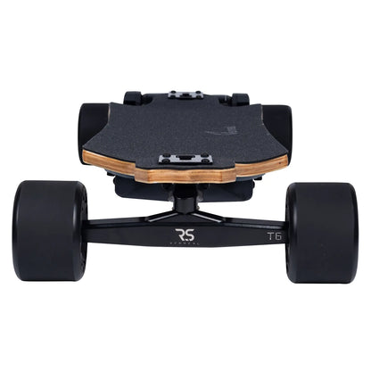 Front view of Verreal RS Pro long range electric skateboard with 105mm Mad Wheel V2