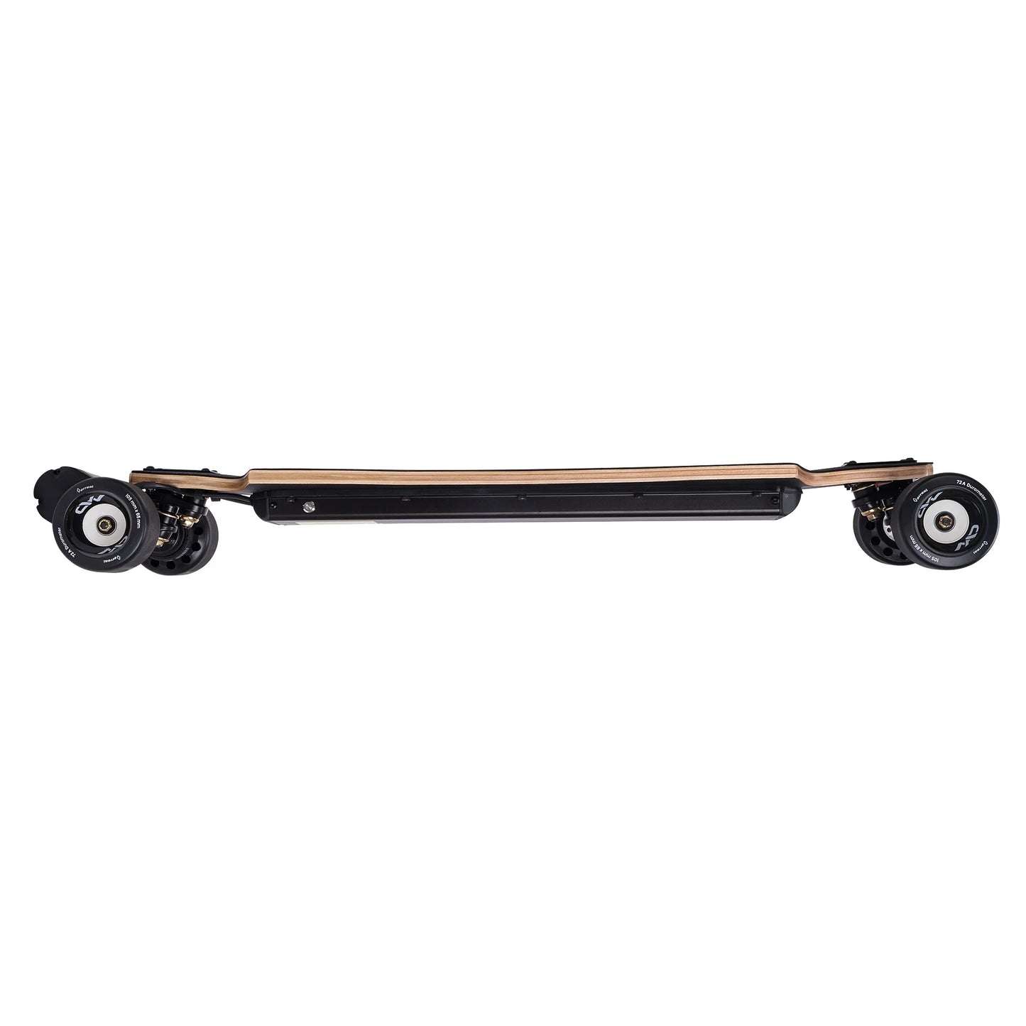 Side profile of Verreal RS Pro long range electric skateboard with 105mm Mad Wheel V2 for smooth long distance riding