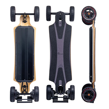 Verreal RS Pro Max off road electric skateboard featuring 165mm Cloudwheel Rover wheels.